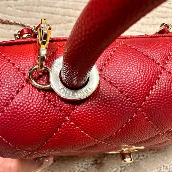 Chanel Coco Handle Extra Mini Red Caviar - Picture 5 of 11